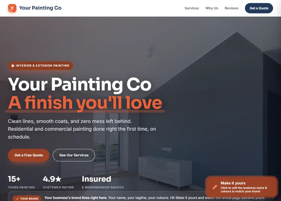House painting sample site preview