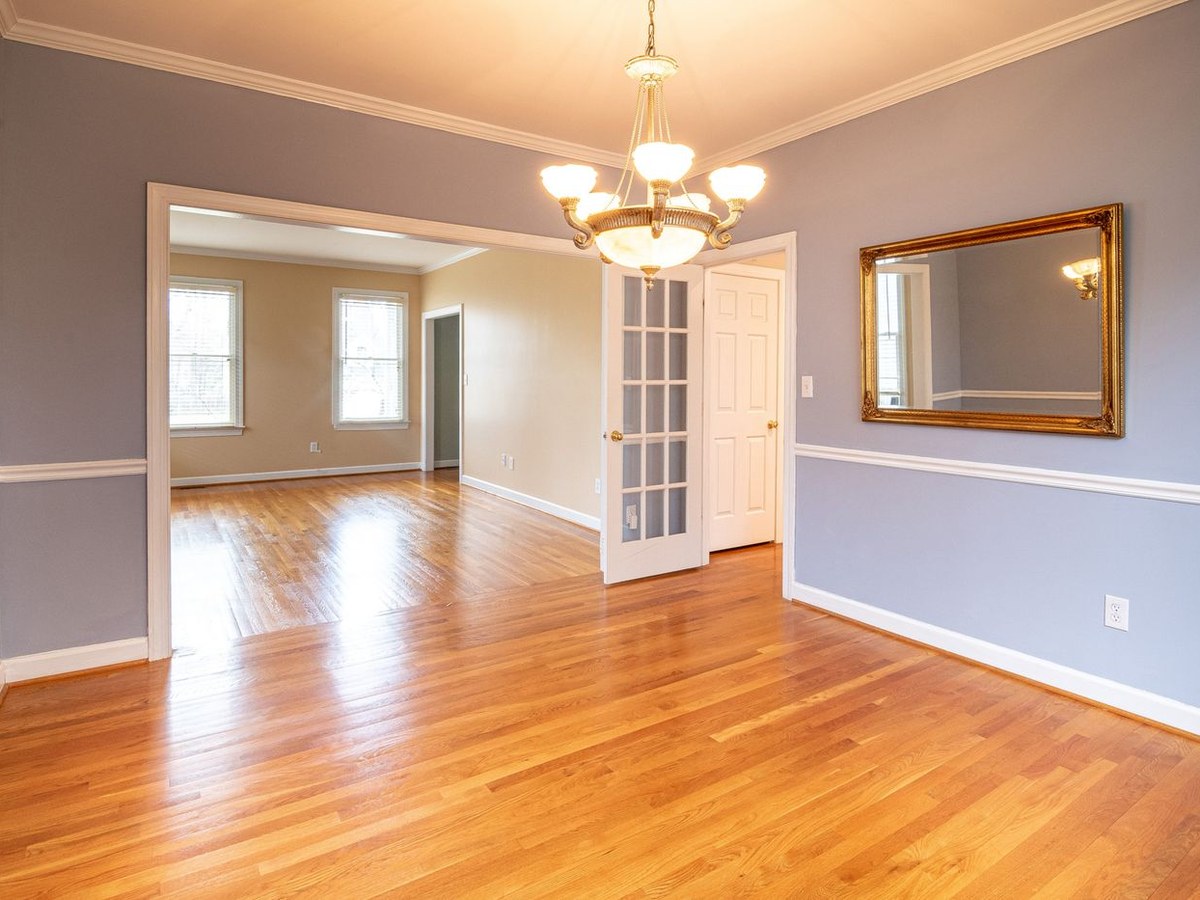 A freshly painted, crisp interior room
